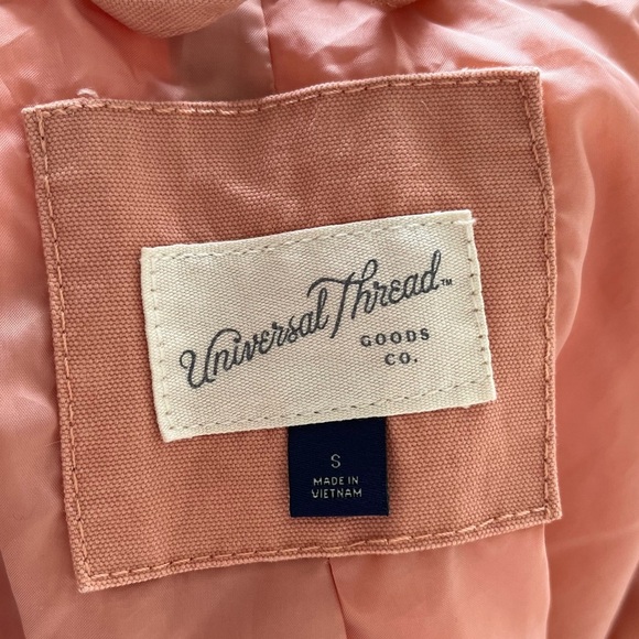 NWOT Peach denim zip up jacket universal threads S - Picture 6 of 10